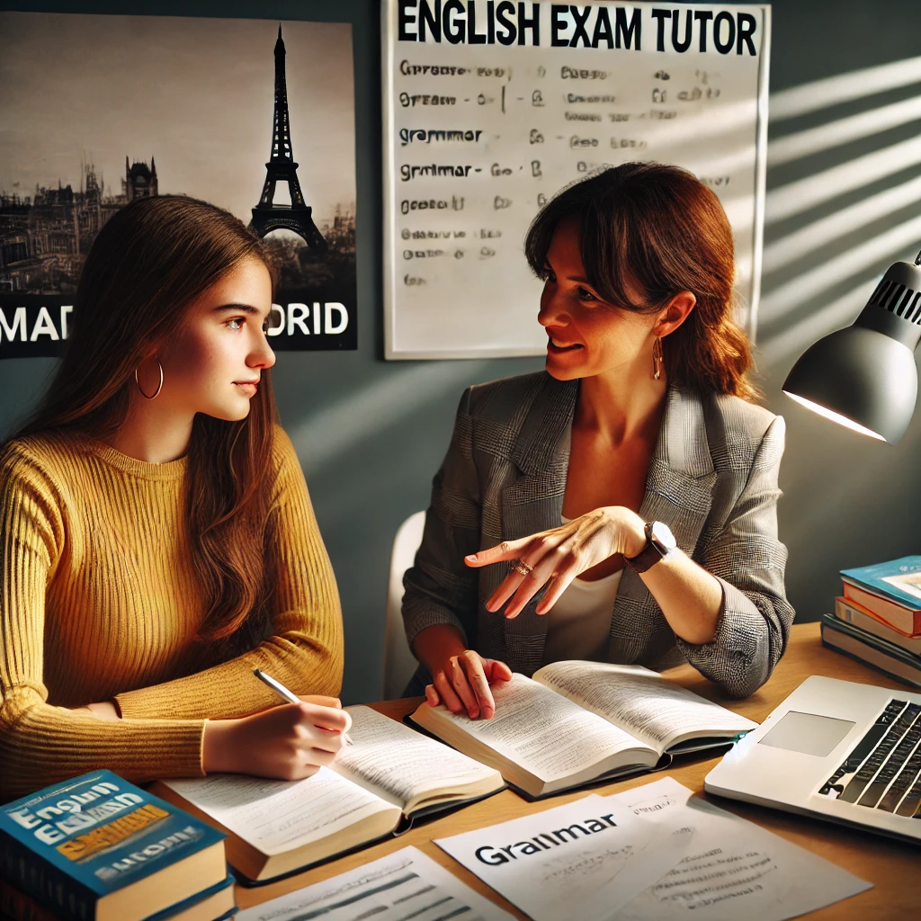 A scene depicting a one-on-one study session