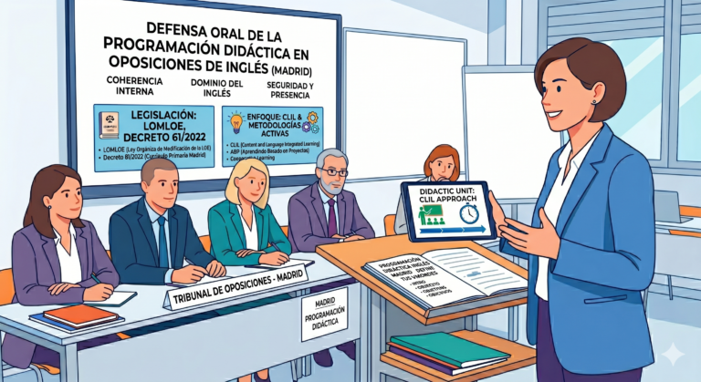 Preparar la defensa oral de la programación didáctica