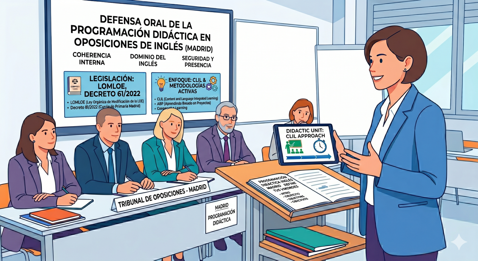 Cómo preparar la defensa oral de la programación didáctica en oposiciones de inglés en Madrid 1 preparador oposiciones inglés madrid Oposemad Preparar la defensa oral de la programación didáctica