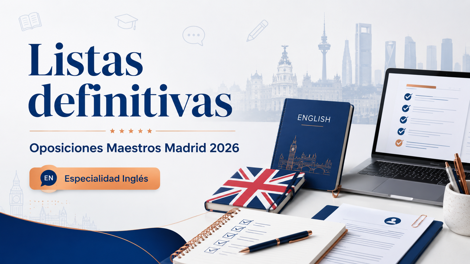 Listas definitivas de admitidos y excluidos de las Oposiciones de Maestros Madrid 2026 1 preparador oposiciones inglés madrid Oposemad Listas definitivas de admitidos de las oposiciones de Maestros Madrid 2026 en la especialidad de Inglés.